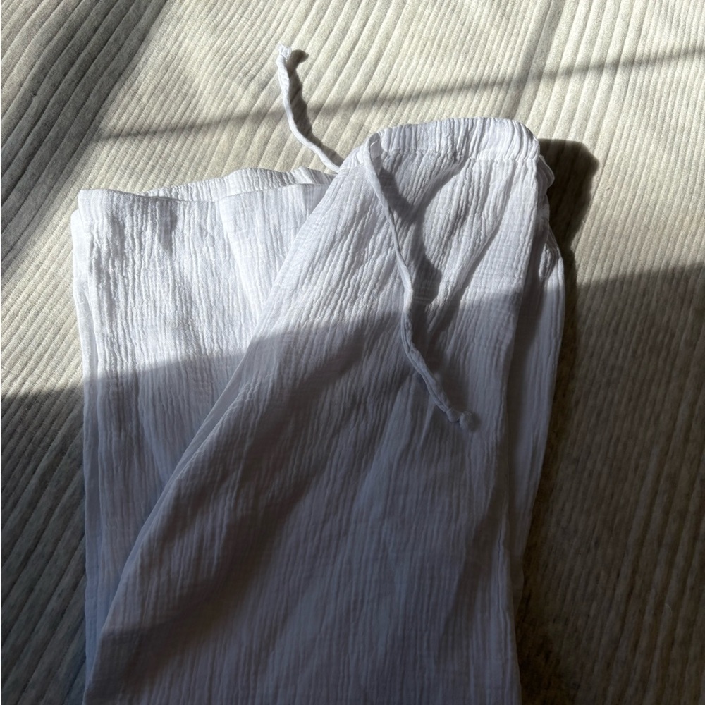 Dreamers White Crinkle Pants